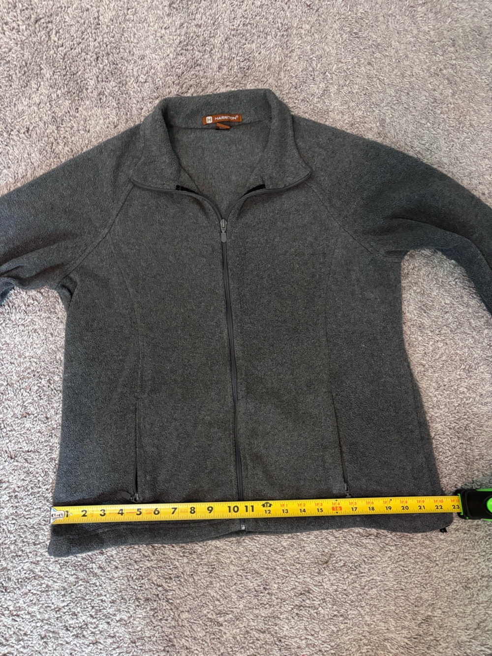Harriton Women’s Full-Zip Fleece Jacket - Charcoal Gray Size Large - Picture 7 of 8